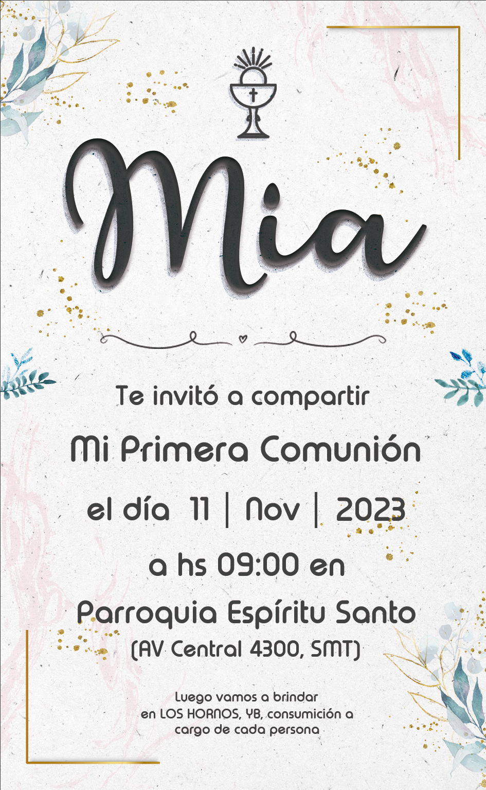 Ejemplo de comunión